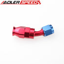 AN6 6AN AN-6 30Degree Aluminum Reusable Swivel PTFE Hose End Fitting Black/Red&Blue