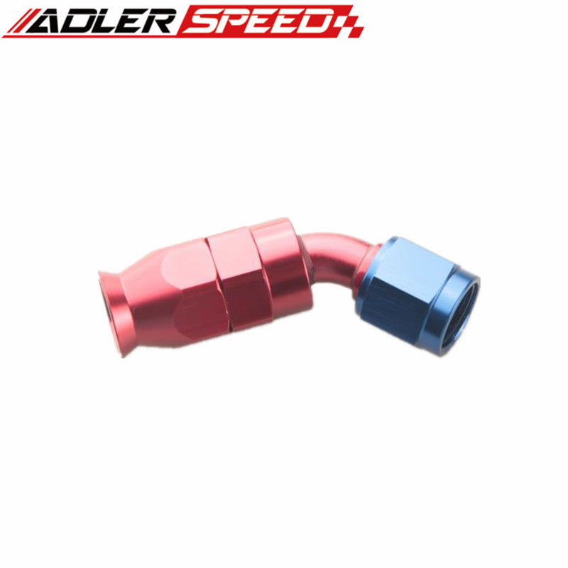 AN10 10AN AN-10 45 Degree Reusable Swivel PTFE Hose End Fitting Adapter Black/Red&Blue
