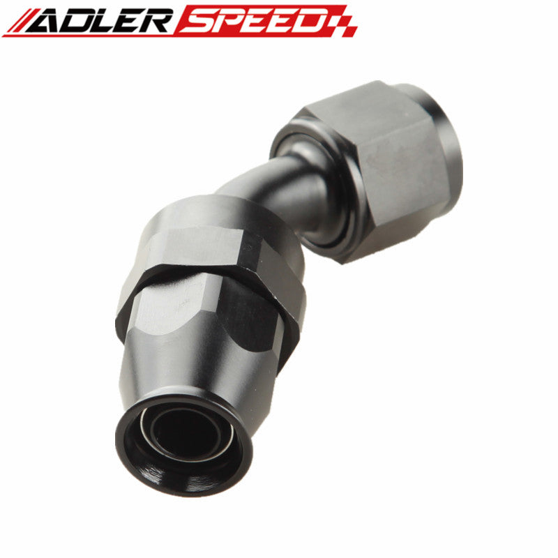 AN12 12AN AN-12 45 Degree Reusable Swivel PTFE Hose End Fitting Adapter Black /Red&Blue