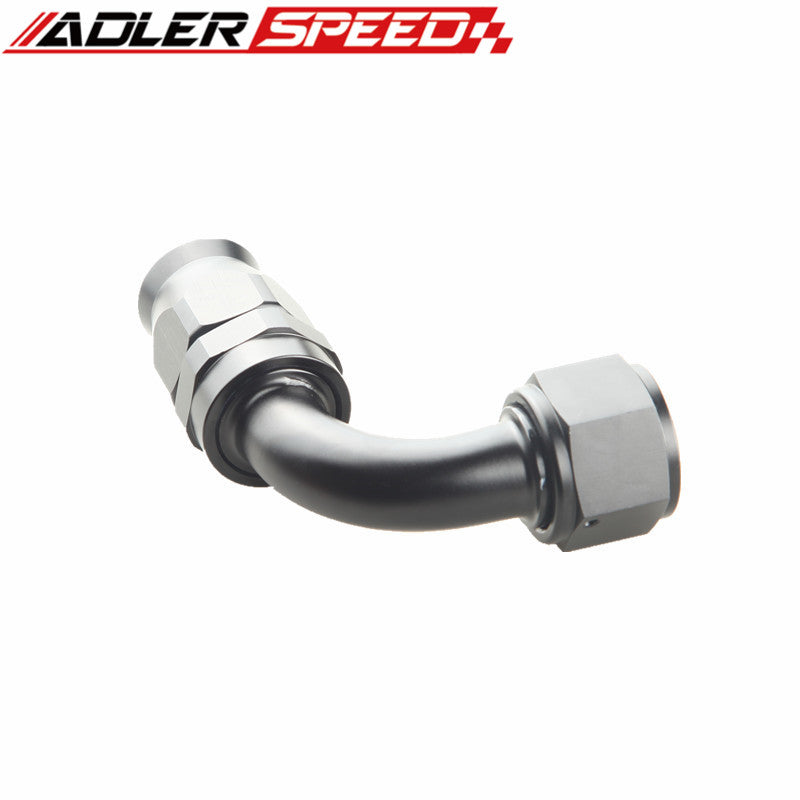 AN10 AN-10 90 Degree Reusable Swivel PTFE Hose End Fitting Adapter Black /Red&Blue
