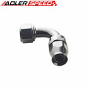 AN4 AN6 AN8 AN12 90 Degree Aluminum Reusable Swivel PTFE Hose End Fitting Black