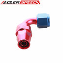 AN10 AN-10 90 Degree Reusable Swivel PTFE Hose End Fitting Adapter Black /Red&Blue