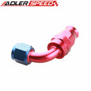 AN10 AN-10 90 Degree Reusable Swivel PTFE Hose End Fitting Adapter Black /Red&Blue