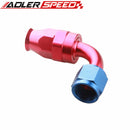 AN10 AN-10 90 Degree Reusable Swivel PTFE Hose End Fitting Adapter Black /Red&Blue