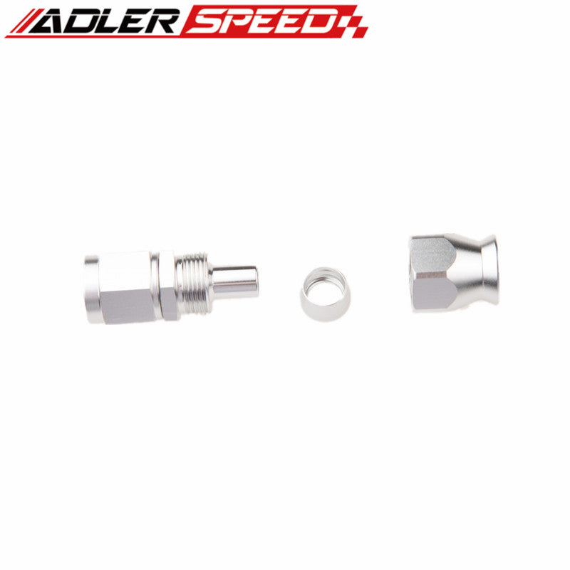 AN4 AN6 AN8 Straight Aluminum Reusable Swivel PTFE Hose End Fitting Adapter