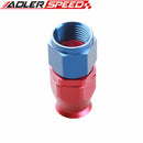 12AN AN12 AN-12 Straight PTFE Swivel Fuel Line Hose End Fittings Adaptor Black /Red& Blue