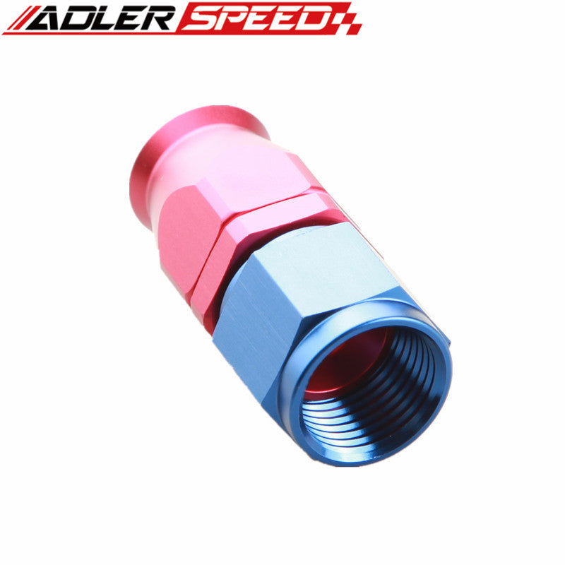 12AN AN12 AN-12 Straight PTFE Swivel Fuel Line Hose End Fittings Adaptor Black /Red& Blue