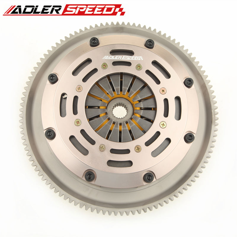 US SHIP  ADLERSPEED Sprung Twin Disc Clutch For 89-91 HONDA CIVIC CRX 1.5L 1.6L D15 D16