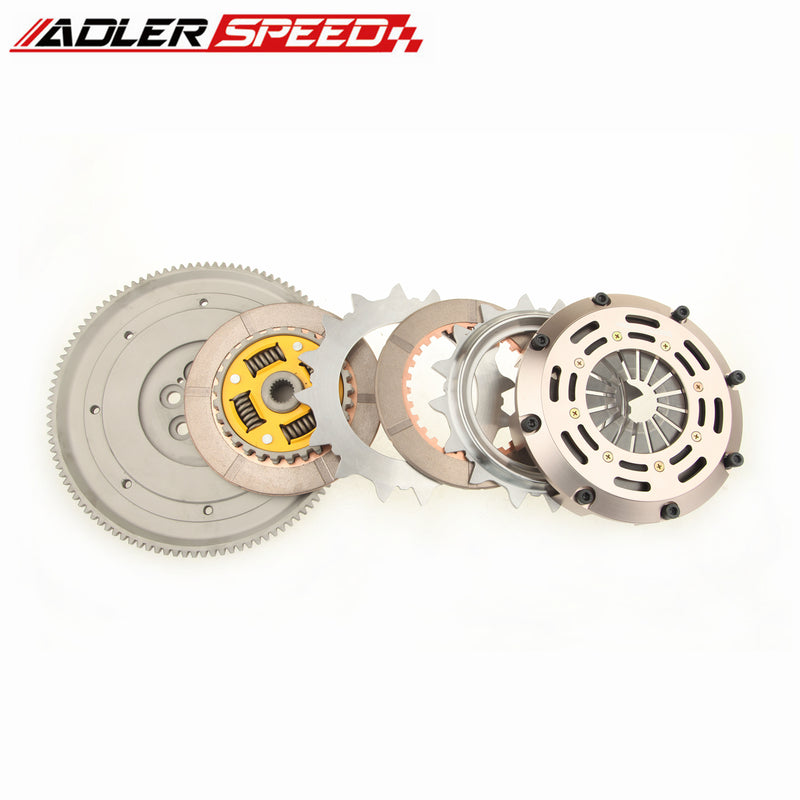 US SHIP  ADLERSPEED Sprung Twin Disc Clutch For 89-91 HONDA CIVIC CRX 1.5L 1.6L D15 D16