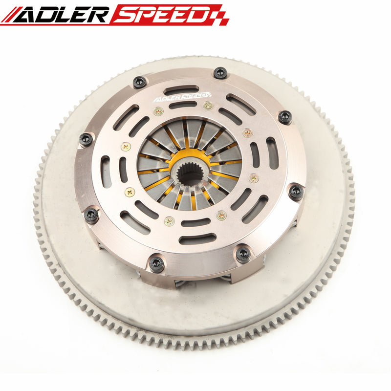 US SHIP ! ADLERSPEED Sprung Clutch Twin Disc Kit & Flywheel Standard For 89-93 SKYLINE GTR 2.6L RB26DETT BNR