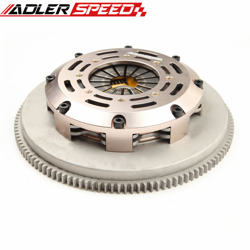 US SHIP ! ADLERSPEED Sprung Clutch Twin Disc Kit & Flywheel Standard For 89-93 SKYLINE GTR 2.6L RB26DETT BNR