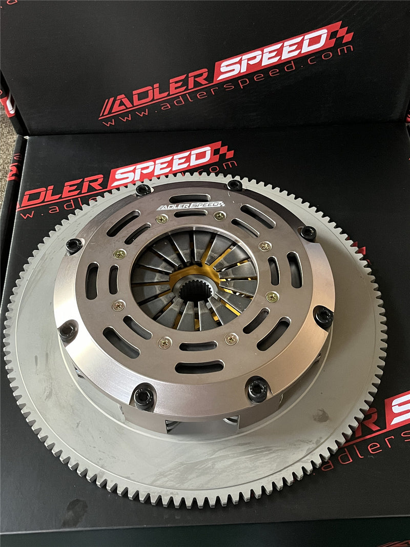 ADLERSPEED Sprung Clutch Twin Disc For HONDA CIVIC Si K20 K24 ACURA RSX TSX
