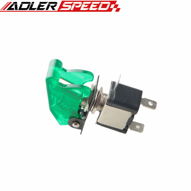 Car Racing On Off Aircraft Type Toggle Switch Control Flip Cover 12v Blue/Green/Red/Yellow/Silver