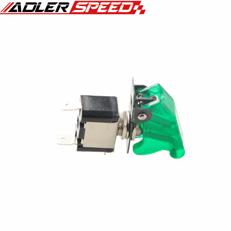 Car Racing On Off Aircraft Type Toggle Switch Control Flip Cover 12v Blue/Green/Red/Yellow/Silver