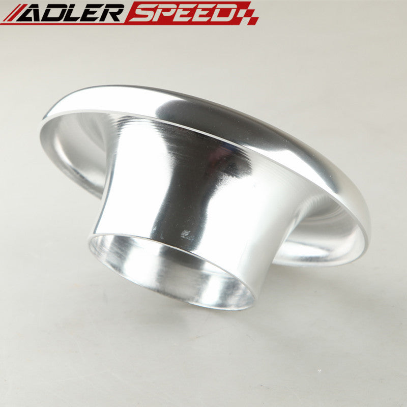 US SHIP 4" inch Short Ram Air Intake Turbo Horn Aluminum Velocity Stack Silver