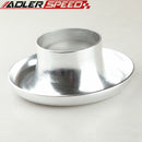 US SHIP 4" inch Short Ram Air Intake Turbo Horn Aluminum Velocity Stack Silver
