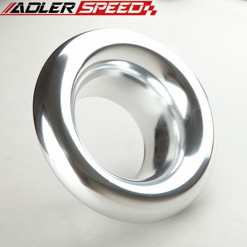 US SHIP 4" inch Short Ram Air Intake Turbo Horn Aluminum Velocity Stack Silver