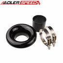 UNIVERSAL 3.5" BLACK VELOCITY STACK FOR COLD/RAM ENGINE AIR INTAKE/TURBO HORN