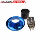 UNIVERSAL 3.5" BLUE VELOCITY STACK FOR COLD/RAM ENGINE AIR INTAKE/TURBO HORN