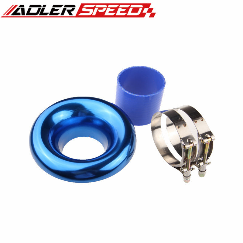 UNIVERSAL 3" BLUE VELOCITY STACK FOR COLD/RAM ENGINE AIR INTAKE/TURBO HORN