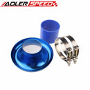 UNIVERSAL 3" BLUE VELOCITY STACK FOR COLD/RAM ENGINE AIR INTAKE/TURBO HORN