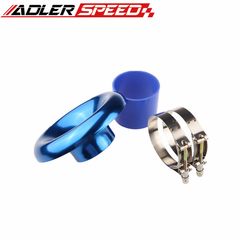 NEW 3.5" BLUE UNIVERSAL VELOCITY STACK FOR COLD/RAM ENGINE AIR INTAKE/TURBO HORN