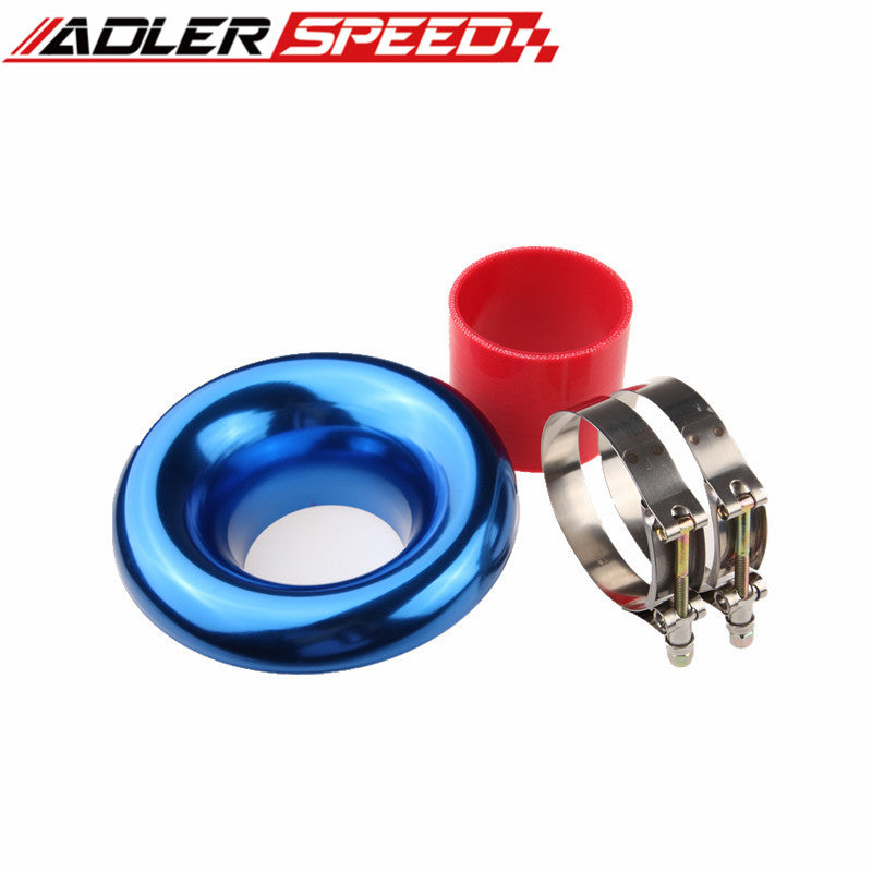 3.5" BLUE UNIVERSAL VELOCITY STACK FOR COLD/RAM ENGINE AIR INTAKE/TURBO HORN