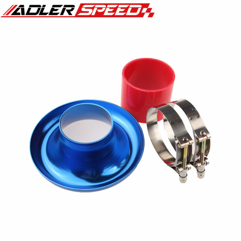 3.5" BLUE UNIVERSAL VELOCITY STACK FOR COLD/RAM ENGINE AIR INTAKE/TURBO HORN