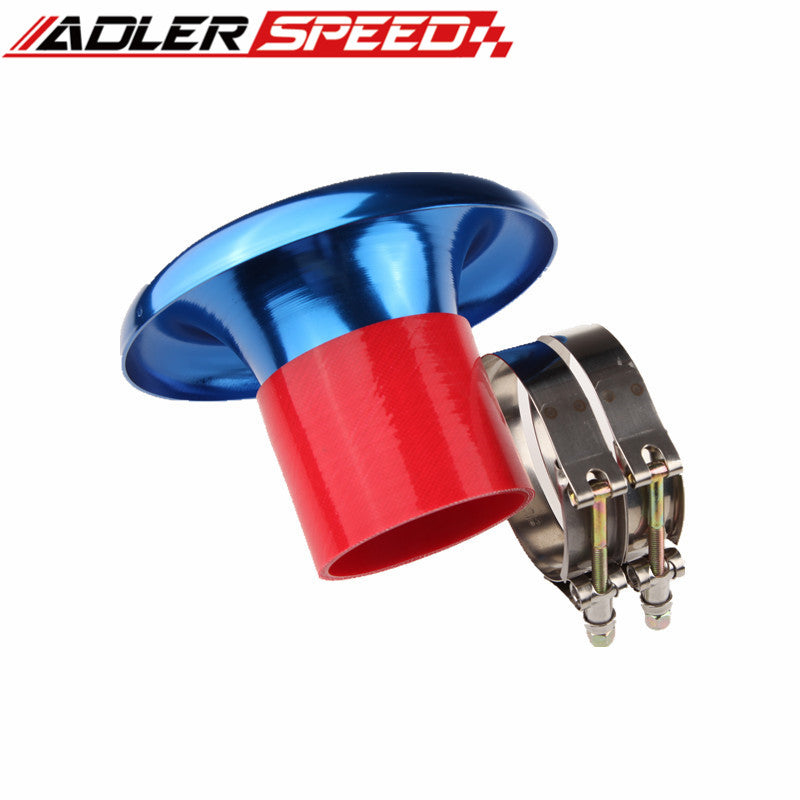 New 4" BLUE UNIVERSAL VELOCITY STACK FOR COLD/RAM ENGINE AIR INTAKE/TURBO HORN