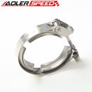 US SHIP ! 3'' Turbo Pipe Stainless Steel Quick Release V-Band Clamp + Aluminum Flanges Kit