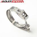 US SHIP ! 3'' Turbo Pipe Stainless Steel Quick Release V-Band Clamp + Aluminum Flanges Kit