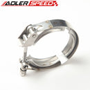 US SHIP ! 3'' Turbo Pipe Stainless Steel Quick Release V-Band Clamp + Aluminum Flanges Kit