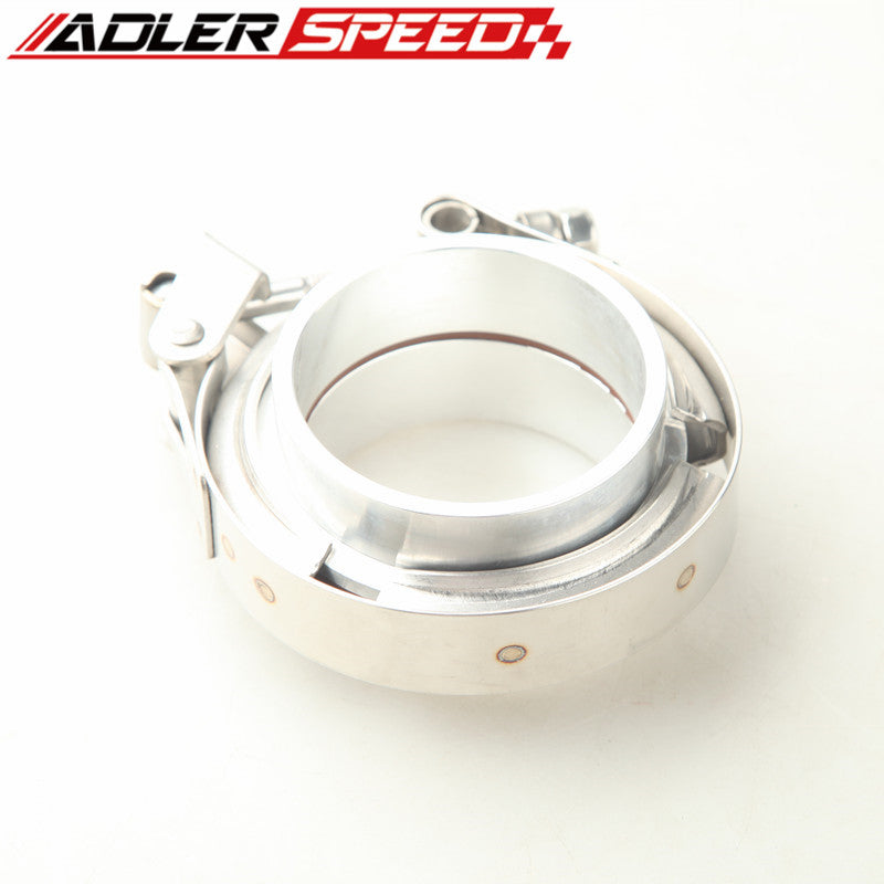 SS Quick Release V-Band Clamp & 1.5"/1.75"/2"/2.25"/2.5"/2.75"/3"  ID Aluminum Flanges Turbo Intercooler Kit
