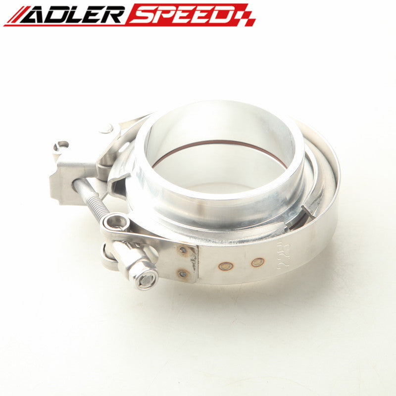 SS Quick Release V-Band Clamp & 1.5"/1.75"/2"/2.25"/2.5"/2.75"/3"  ID Aluminum Flanges Turbo Intercooler Kit