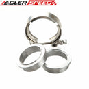 1.5"/2"/2.5"/2.75"/3"/3.5"/4" Self Aligning Male/Female V-Band Vband Clamp CNC Mild Steel Flange Kit