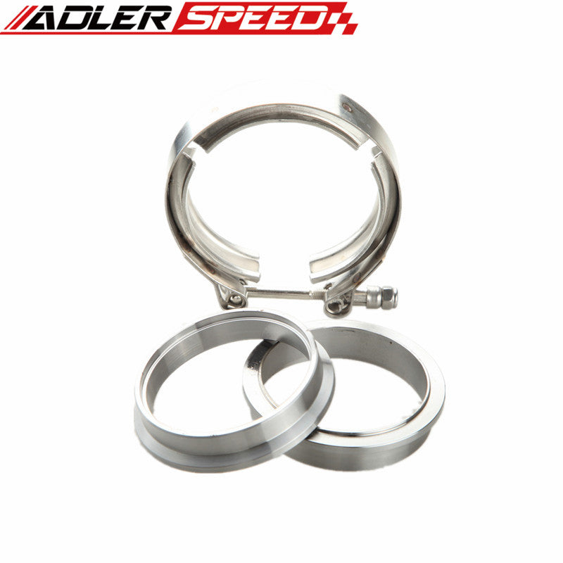 1.5"/2"/2.5"/2.75"/3"/3.5"/4" Self Aligning Male/Female V-Band Vband Clamp CNC Mild Steel Flange Kit