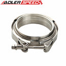 1.5"/1.75"/2"/ 2.5" /2.75"/3" /3.5"/4" Self Aligning Male/Female V-Band Vband Clamp CNC Stainless Steel Flange Kit