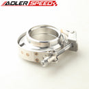 US SHIP ！2 1/4" inch ID Turbo SS304 Male/Female Flanges +SS Quick Release V-Band Clamp US