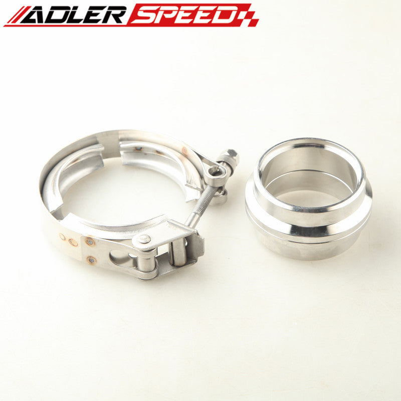 SS Quick Release V-Band Clamp + 1.5" /1.75"/2"/2.25"/2.5"/2.75"/3" Mild Steel Male/Female Flange Turbo Exhaust