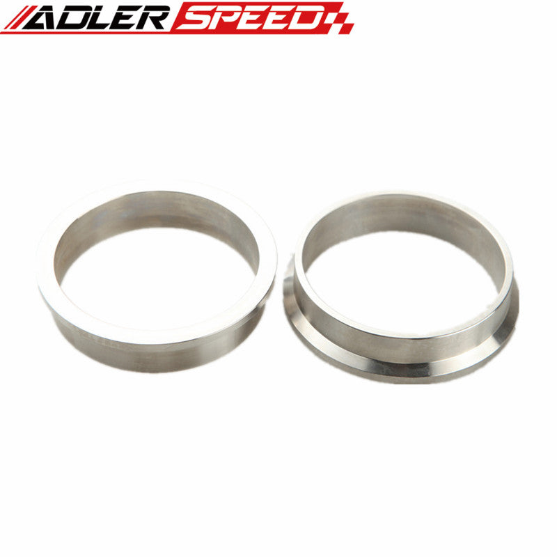 1.5"/1.75"/2" /2.25"/2.5"/2.75"/3"/3.5"/4" V-Band Vband Clamp CNC Stainless Steel Flange Flanges Kit Turbo Downpipes
