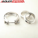 1.5''/2"/2.25"/2.5”2.75“/3“ T304 SS Quick Release V-Band Clamp & Mild Steel Flanges Turbo Exhaust Pipe