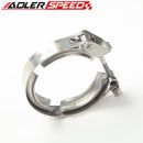 Stainless Steel Turbo Exhaust Quick Release V-Band Clamp + 1.5"/1.75"/2"/2.25"/2.5"/2.75"/3"  Flange Kit