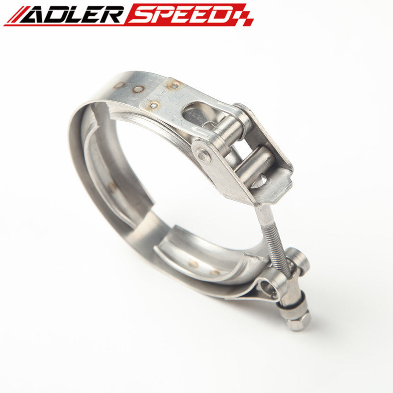 1.5''/2"/2.25"/2.5”2.75“/3“ T304 SS Quick Release V-Band Clamp & Mild Steel Flanges Turbo Exhaust Pipe