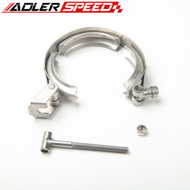 1.5''/2"/2.25"/2.5”2.75“/3“ T304 SS Quick Release V-Band Clamp & Mild Steel Flanges Turbo Exhaust Pipe