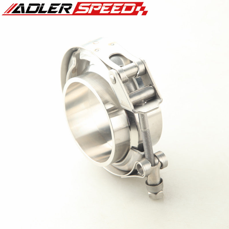 1.5''/2"/2.25"/2.5”2.75“/3“ T304 SS Quick Release V-Band Clamp & Mild Steel Flanges Turbo Exhaust Pipe