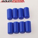 8pcs 4mm 5/32" / 19mm 3/4"/ 10mm 3/8"Silicone Blanking Cap Intake Vacuum Hose End Bung Plug Silicon Cap Black/Blue/Red