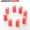 8pcs 4mm 5/32" / 19mm 3/4"/ 10mm 3/8"Silicone Blanking Cap Intake Vacuum Hose End Bung Plug Silicon Cap Black/Blue/Red