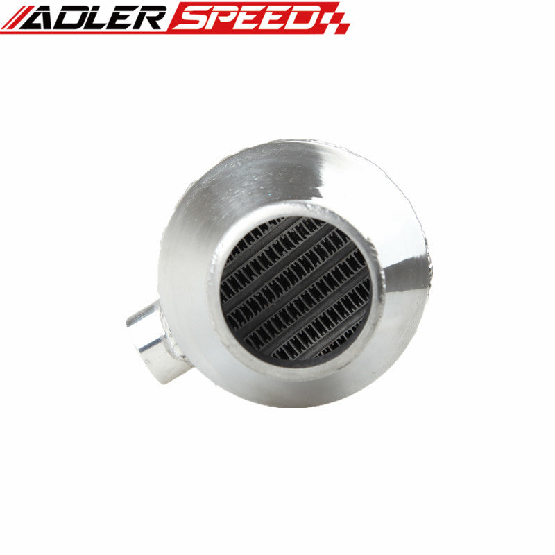 Water To Air Intercooler 2.25" Air Inlet Outlet 4" OD x 10" Length Barrel Style