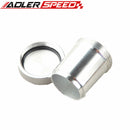 Silver  1.5" ID Aluminium Alloy Weld On Filler Neck & Cap Dry Sump ,Fuel Tank