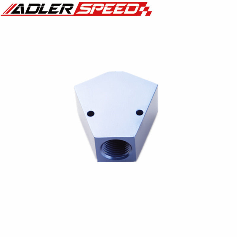 3/8'' Inlet 3/8'' Outlet Female Y-Block Fitting With 1/8" NPT Gauge Port Aluminum